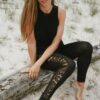 Luxury Leggings With Lace Trim 1