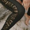 Luxury Leggings With Lace Trim 4