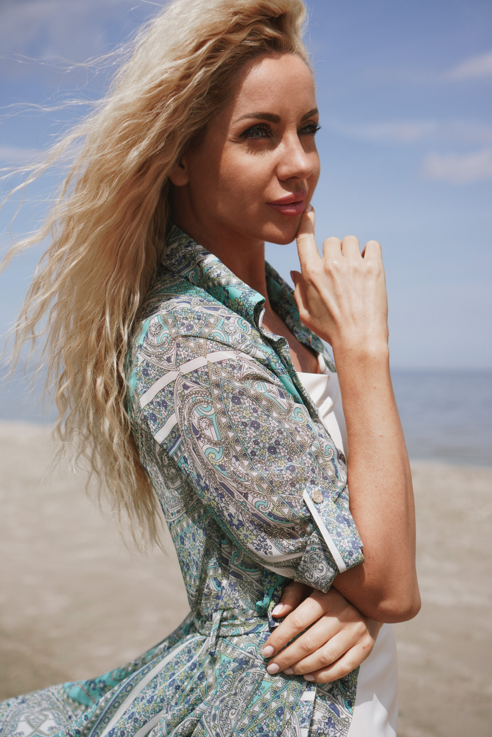 Multicoloured Printed Long Shirt Dress 2