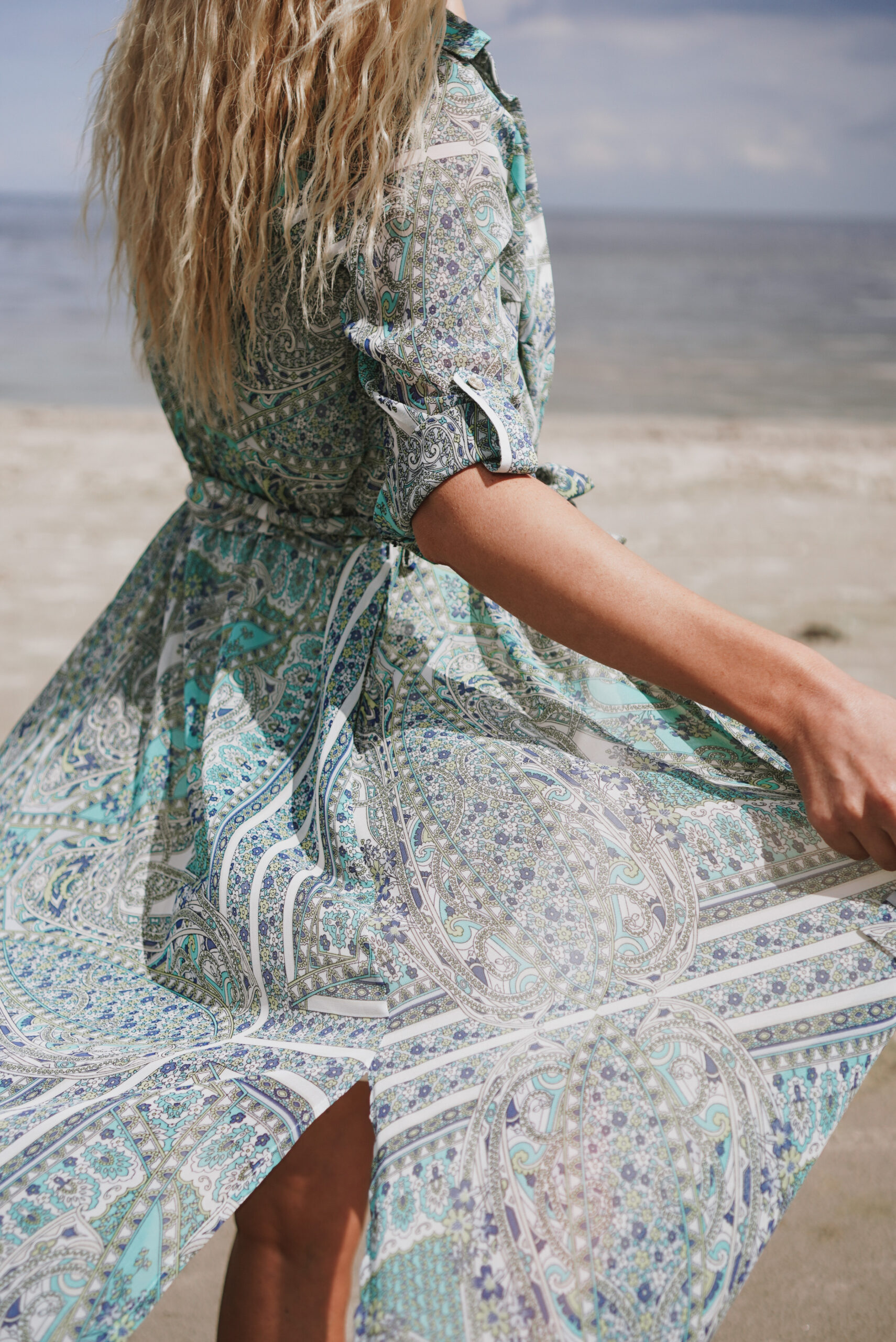 Multicoloured Printed Long Shirt Dress 3