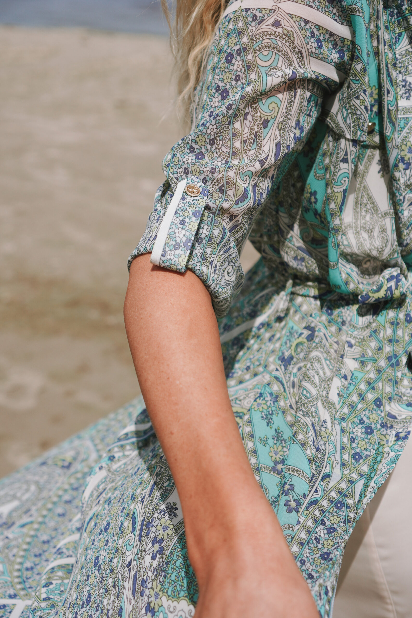 Multicoloured Printed Long Shirt Dress 4