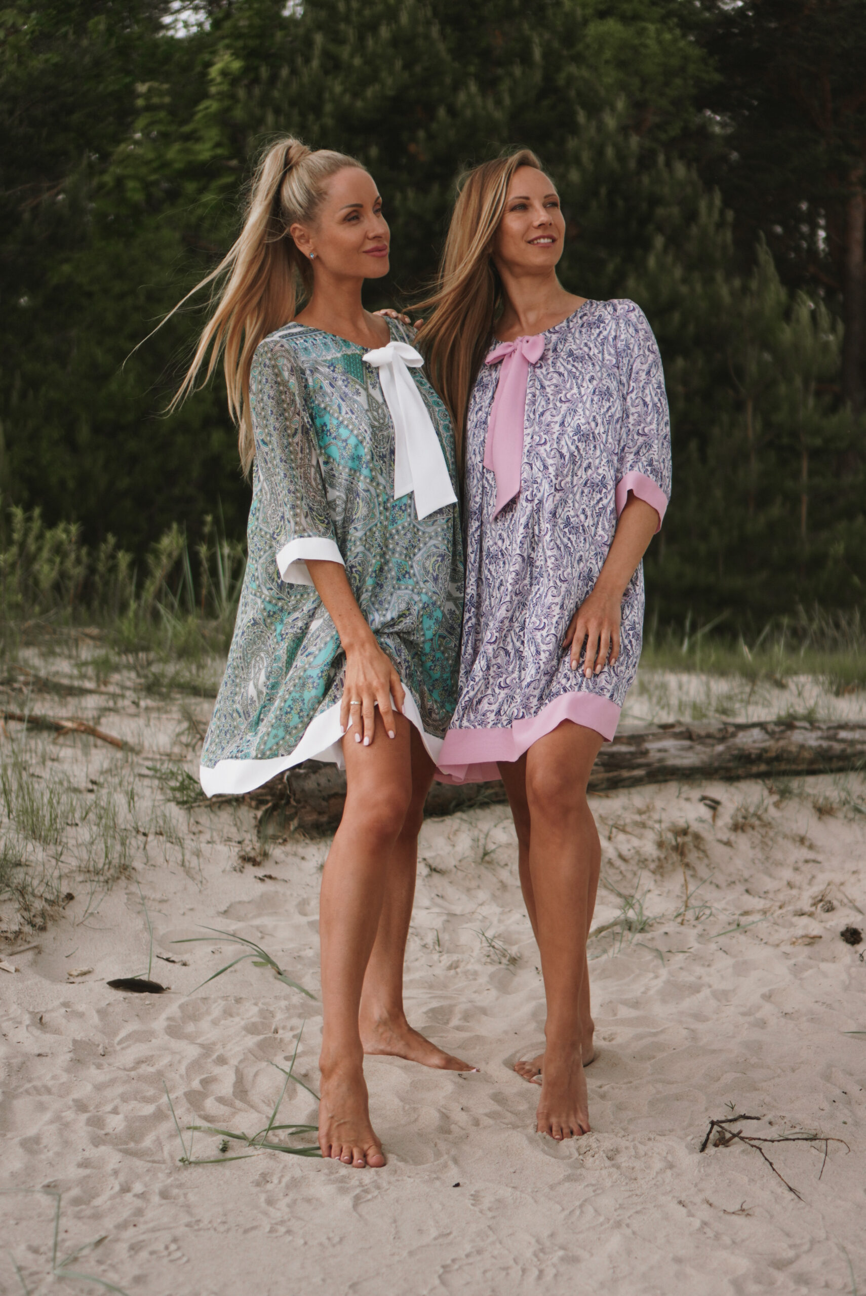 Silk Ribbon Front Vivid printed Dress 2