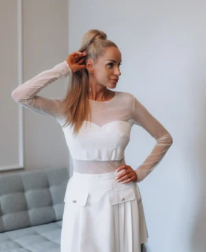 SILK VELVET Tilla Tops, balts